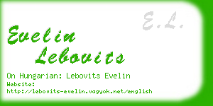 evelin lebovits business card